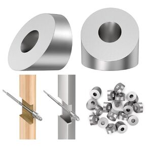 BLIKA 20 Pack 5/16" ID Angle Washers for Cable Railing Posts, Stainless Steel 30 Degree Angle Beveled Washer for 1/8", 3/16" Invisible Cable Railing Hardware, Cable Railing Angled Washer