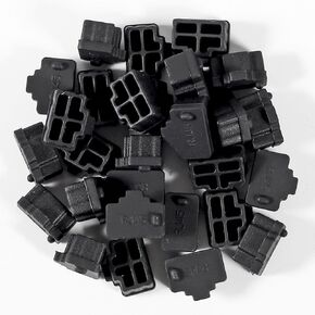 100pcs RJ45 Anti-Dust Cover Cap, RJ45 Network Switch Ethernet Port Anti-Dust Cap, RJ45 Protector Stopper Cover Cap, Black, Silicone for Copper RJ45 Network Hubs Switches Routers Slot