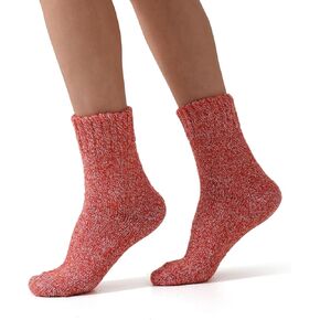 Merino Wool Socks Full Cushion Terry Fuzzy Crew Socks For Women Hiking Knit Thick Winter Warm Slouchy Socks