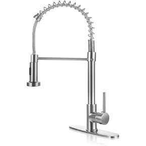 Kitchen Faucets Gold Kitchen Faucet with Pull Down Sprayer RV Kitchen Sink Faucet Stainless Steel Kitchen Faucet Single Hole Kitchen Faucet Sprayer Gold Sink Faucet Kitchen Modern Tall Kitchen Faucet