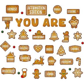 139 Pcs Winter Affirmation Station Bulletin Board Set Bulletin Border Decoration Motivational Posters You are Positive Affirmation Cutouts for Classroom Decoration(Blue,Penguin)