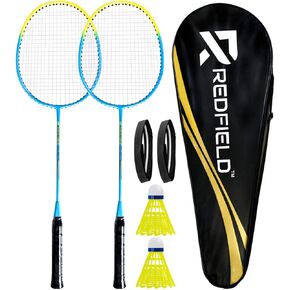 Redfield Badminton Set - 2 Badminton Rackets - 2 Shuttlecocks - Carry Bag - Complete Set for 2 Players - Outdoor/Indoor Play