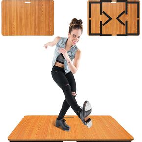 Tap Dance Floor, Portable Dance Floor, Professional Tap Board for Tap Dancing, Cushioned Base Large Dance Practice Floor