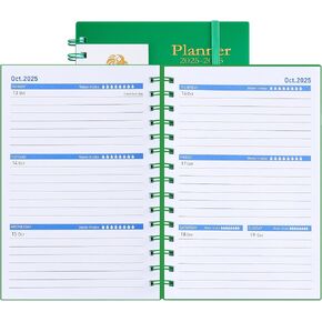 Zaxayan 2025-2026 Light Blue Daily Planner, 8.2"5.5", 18 Months (JAN.2025-JUN.2026), Academic Year, Monthly & Weekly View, Waterproof, 160 Pages