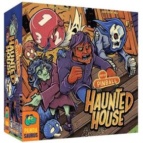 Boxtop Pinball: Haunted House - Exciting Family Pinball Adventure! Fun Monster Themed Tabletop Game for Kids & Adults, Ages 8+, 1-4 Players, 15 Minute Playtime, Made by Pandasaurus Games