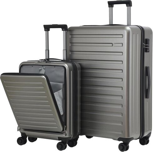 24 Inch Hardside Expandable Luggage, Checked Medium Luggage with TSA Lock & Spinner Silent Wheels, Lightweight ABS+PC Hardshell Suitcase, Dark Blue in Saudi Arabia