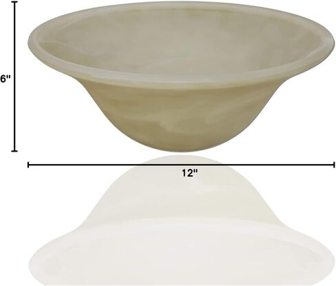 LIGHTACCENTS غطاء مصباح زجاجي كهرماني مرمري بديل لمصابيح الأرضية - ظلال مصابيح لمصابيح الأرضية ذات قاعدة متوسطة مقبس E26 - غطاء مصباح أرضي - مصباح أرضي بديل غطاء مصباح زجاجي (كهرماني) in Kuwait