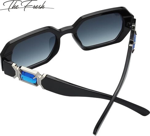 The Fresh Trendy Women Hot Fashion Rhinestones Sunnies Sunglasses - Exquisite Packaging - FR17406R in Saudi Arabia