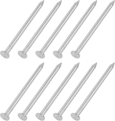 uxcell 144Pcs Small Hardware Nails, 6D x 2" 304 Stainless Steel Round Head Nail Common Finishing Nail for Household Woodworking Picture Hanging DIY Projects, Silver in Saudi Arabia