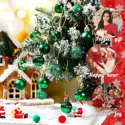 Sumind 48 Pieces Christmas Ball Ornaments Mini Matte Multicolor Christmas Hanging Ball Ornament Xmas Ball Tree Decorations Miniature Balls for Christmas Tree Party Decor (Multicolored,1.2 Inch) in Saudi Arabia