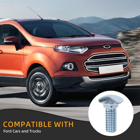 طقم مسامير المصد الخلفي الأمامي برأس مستدير متوافق مع Ford 7/16-14x1-1/4 (4 مجموعة)؛ مسامير النقل الطويلة، والصواميل السداسية، وغسالات القفل in Saudi Arabia