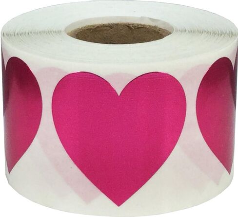 White Heart Stickers Valentine's Day Crafting Scrapbooking 1.5 Inch 500 Adhesive Stickers in Saudi Arabia