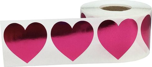 White Heart Stickers Valentine's Day Crafting Scrapbooking 1.5 Inch 500 Adhesive Stickers in Saudi Arabia