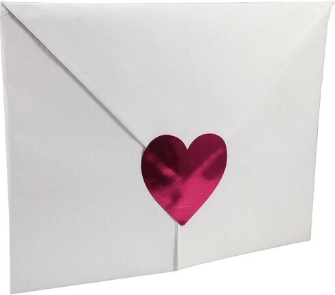 White Heart Stickers Valentine's Day Crafting Scrapbooking 1.5 Inch 500 Adhesive Stickers in Saudi Arabia