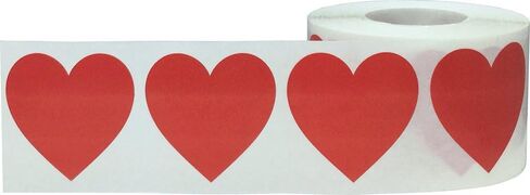White Heart Stickers Valentine's Day Crafting Scrapbooking 1.5 Inch 500 Adhesive Stickers in Saudi Arabia