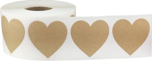 White Heart Stickers Valentine's Day Crafting Scrapbooking 1.5 Inch 500 Adhesive Stickers in Saudi Arabia