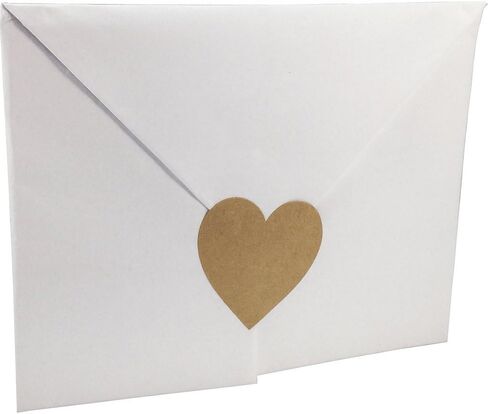 White Heart Stickers Valentine's Day Crafting Scrapbooking 1.5 Inch 500 Adhesive Stickers in Saudi Arabia