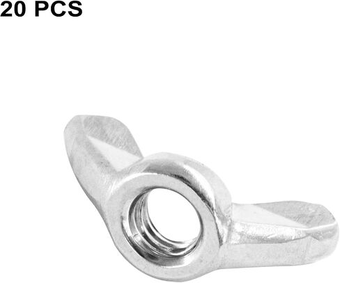 20Pcs Wing Nuts, Hand Tightened Nuts, Stainless Steel Screw Fasteners M6 in Saudi Arabia