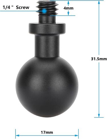 CAMVATE 17mm Ball to 1/4"-20 Screw Mount for Cameras (2-Pack) - 3495 in Saudi Arabia