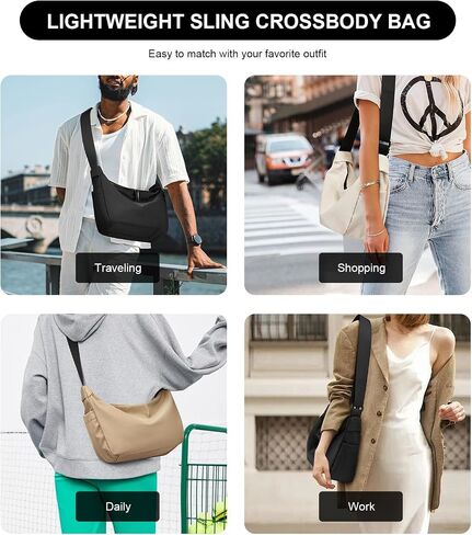 CORALDAISY Crescent Bag Hobo Crossbody Bags for Women Tote Handbag Ruched Shoulder Bag Lightweight Casual Sling Bag in Saudi Arabia