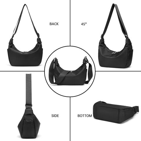 CORALDAISY Crescent Bag Hobo Crossbody Bags for Women Tote Handbag Ruched Shoulder Bag Lightweight Casual Sling Bag in Saudi Arabia