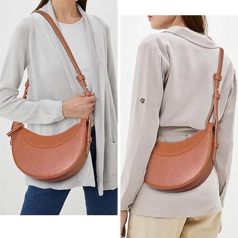 Saddle Bag for Women Crescent Bag Shoulder Bag Purse Hobo Handbag Leather in Saudi Arabia