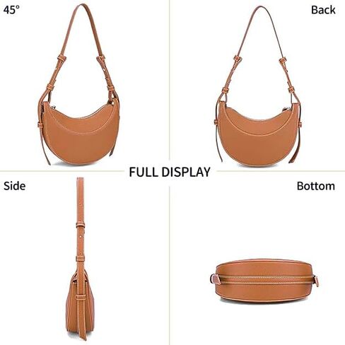 Saddle Bag for Women Crescent Bag Shoulder Bag Purse Hobo Handbag Leather in Saudi Arabia
