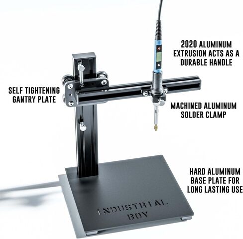 Heat Insert Press Machine - Vertical Heat Set Tool with Interchangeable Tips (M2/M2.5/M3/M4/M5/M6/M8) for Knurled Copper & Brass Threaded Inserts for Plastic Parts (Heat Insert Press + 400 Inserts) in Saudi Arabia