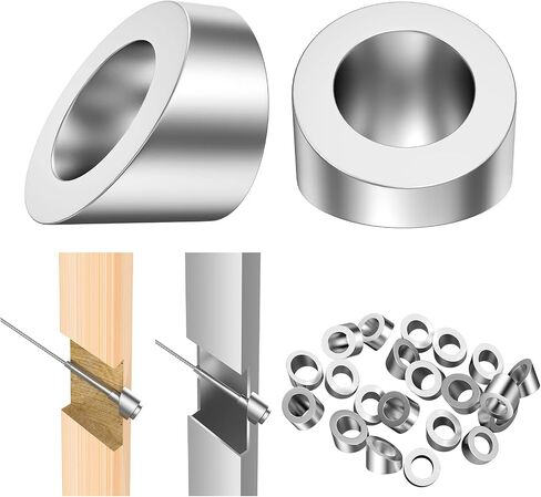 BLIKA 20 Pack 5/16" ID Angle Washers for Cable Railing Posts, Stainless Steel 30 Degree Angle Beveled Washer for 1/8", 3/16" Invisible Cable Railing Hardware, Cable Railing Angled Washer in Saudi Arabia