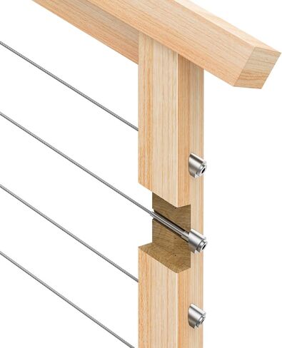 BLIKA 20 Pack 5/16" ID Angle Washers for Cable Railing Posts, Stainless Steel 30 Degree Angle Beveled Washer for 1/8", 3/16" Invisible Cable Railing Hardware, Cable Railing Angled Washer in Saudi Arabia