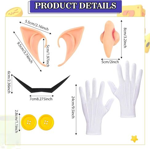 Kavoc Halloween Super Role Play Bros Costume Include Plumber Hat Suspenders Gloves Beard Buttons for Men Women Dress Up in Saudi Arabia