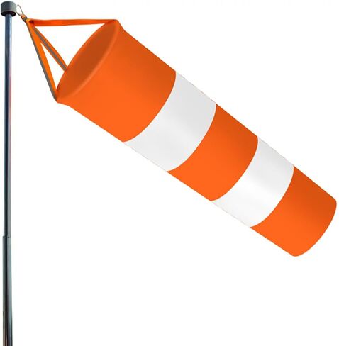 Shudyear Wind Socks for Outside Heavy Duty,Wind Direction Indicators for Outdoors Airport Farm & Park,Good Reflective Effect Thickened Waterproof (Orange White) 30" in Saudi Arabia