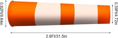 Shudyear Wind Socks for Outside Heavy Duty,Wind Direction Indicators for Outdoors Airport Farm & Park,Good Reflective Effect Thickened Waterproof (Orange White) 30" in Saudi Arabia