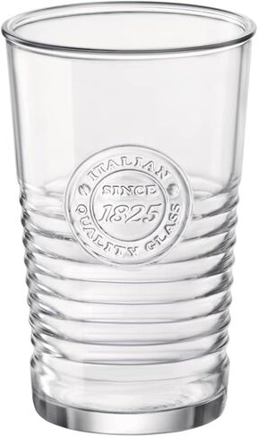 Bormioli Rocco Officina 1825 16 oz. Cooler Glass for Cold Drinks, Juices, and Cocktails, 4 Count (Pack of 1), Clear in Saudi Arabia