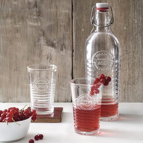 Bormioli Rocco Officina 1825 16 oz. Cooler Glass for Cold Drinks, Juices, and Cocktails, 4 Count (Pack of 1), Clear in Saudi Arabia