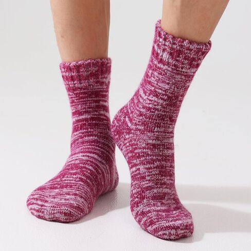 ميرينو جوارب من الصوف. وسادة كاملة تيري غامض طاقم الجوارب للنساء المشي لمسافات طويلة متماسكة سميكة الشتاء الدافئة مترهل الجوارب in Kuwait