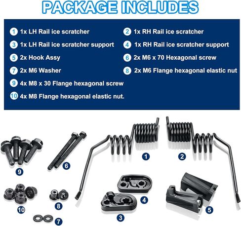 860201728 ماكينات خدش الجليد - ماكينات خدش الجليد على شكل قضبان زنبركية مثبتة على الجليد متوافقة مع Ski-Doo تناسب طرازات REV G4 REV-XM وREV-XP Chassis Summit 860201140 860201761 in Kuwait