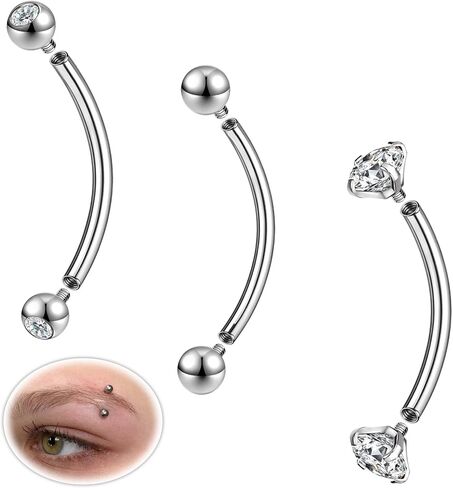 14G Belly Button Ring Surgical Stainless Steel Round Cubic Zirconia Belly Button Navel Piercing Ring 10mm 12mm 14mm Navel Piercing Jewelry For Women Men Belly Piercings Barbell Jewelry in Saudi Arabia