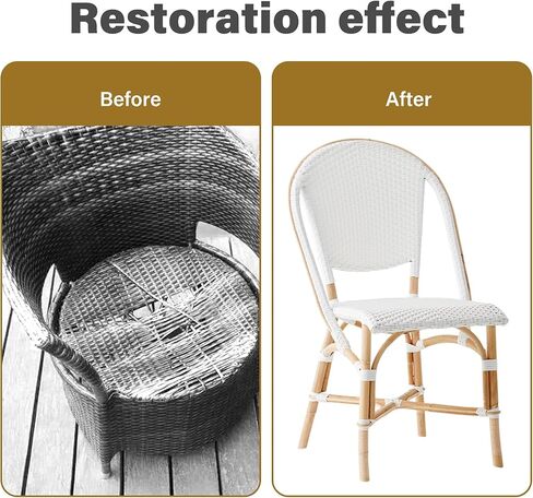 Wicker Repair Material， Flat Synthetic Rattan Weaving Material Plastic Rattan for Knit and Repair Chair Table,Storage Basket,Ect (White A) in Kuwait