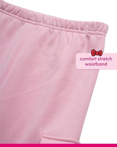 Hello Kitty Girls Pants Set - 2 Piece Girls Sweatshirt Hoodie and Cargo Sweatpants Matching Set with Pockets (2T-12) in Kuwait