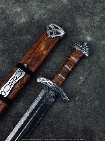 | سيف أوتريد ذو التنفس الثعبان مع الغمد | سيف المملكة الأخير. سيف الفايكنج| هدية له هدية شخصية| هدية للرجال.(WCS-01) in Kuwait