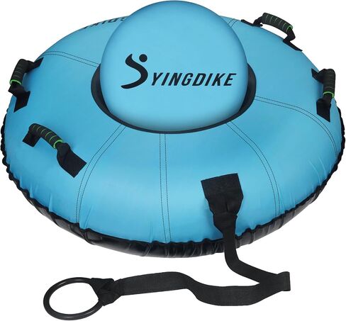 Snow Tube for Sledding, Heavy Duty 40" Snow Sled with 4 Handles and Cushion Seat, Inflatable High Speed 600D Canvas Cover Ski Tubes with Towable Strap (Blue) in Saudi Arabia