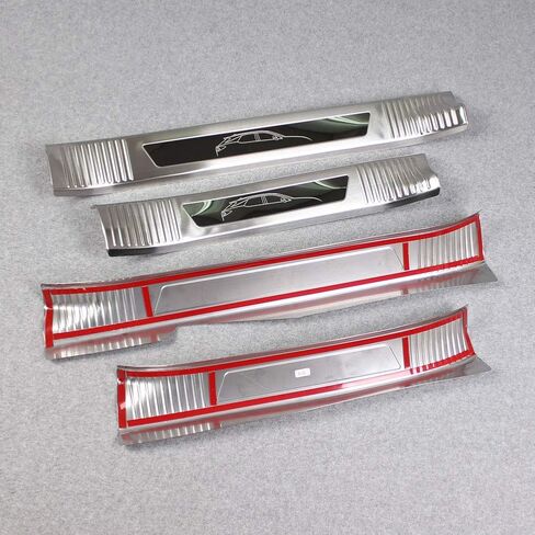 Beautost Fit for Lexus RX350 RX450H 2016 2017 2018 2019 2020 2021 2022 Door Sill Scuff Plate Guard Cover Trims (Outside, Silver) in Saudi Arabia
