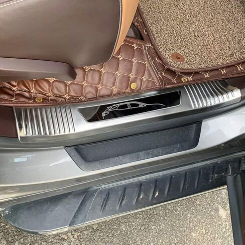 Beautost Fit for Lexus RX350 RX450H 2016 2017 2018 2019 2020 2021 2022 Door Sill Scuff Plate Guard Cover Trims (Outside, Silver) in Saudi Arabia