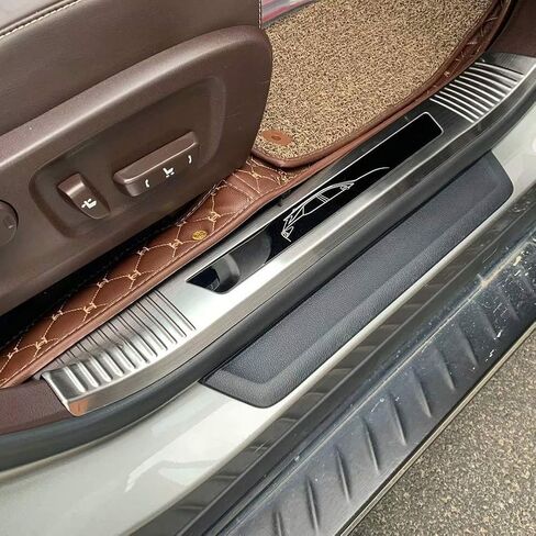 Beautost Fit for Lexus RX350 RX450H 2016 2017 2018 2019 2020 2021 2022 Door Sill Scuff Plate Guard Cover Trims (Outside, Silver) in Saudi Arabia