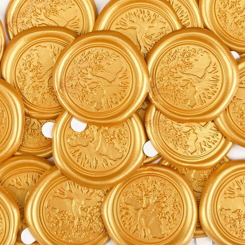 30 Pack Antique Gold Wax Seal Stickers for Wedding Invitation Party Self Adhesive Envelope Seal Stickers for Wedding Seating Chart Christmas Birthday Gift (Shells Ocean) in Kuwait