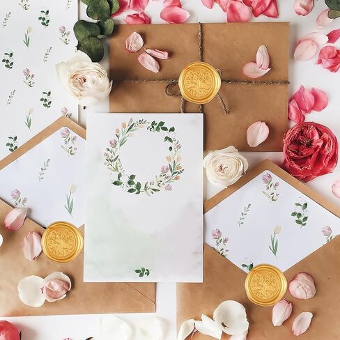 30 Pack Antique Gold Wax Seal Stickers for Wedding Invitation Party Self Adhesive Envelope Seal Stickers for Wedding Seating Chart Christmas Birthday Gift (Shells Ocean) in Kuwait