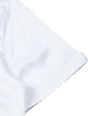 ZEROYAA Men's Hipster Shiny Silk Satin Shirt Short Sleeve Casual Button Down Dress Shirts for Summer Party in Saudi Arabia