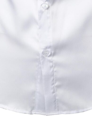 ZEROYAA Men's Hipster Shiny Silk Satin Shirt Short Sleeve Casual Button Down Dress Shirts for Summer Party in Saudi Arabia