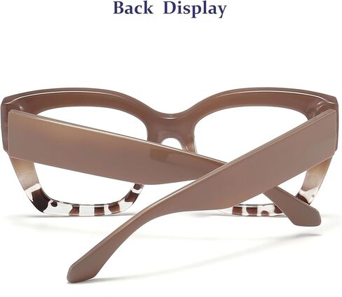 نظارات مربعة كبيرة الحجم للنساء، نظارات عصرية بإطار سميك أزرق فاتح، نظارات سوداء عصرية in Kuwait